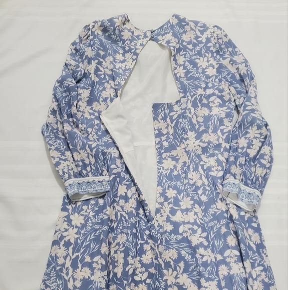 ANTONIO MELANI Born On Fifth Alizee Blue Floral Dress - Picture 11 of 14